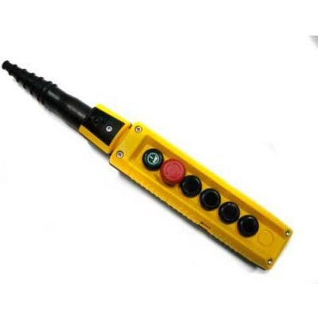 SPRINGER CONTROLS CO T.E.R., F70EY12040000001 MIKE Pendant, 6 Button, Yellow, 1-Speed Buttons F70EY12040000001